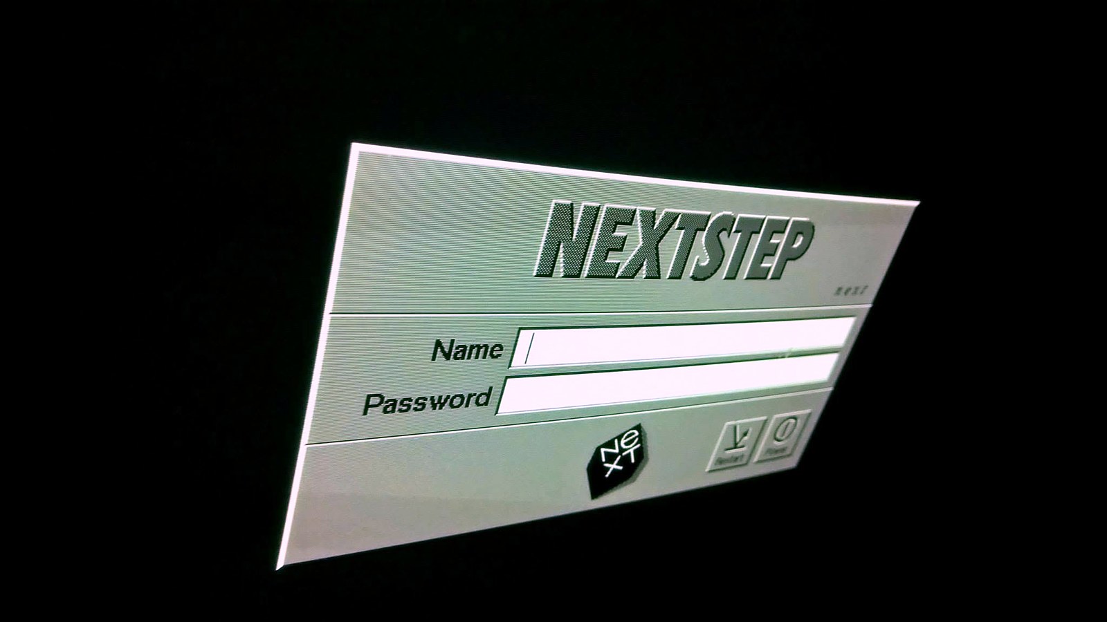 The NEXTSTEP login window