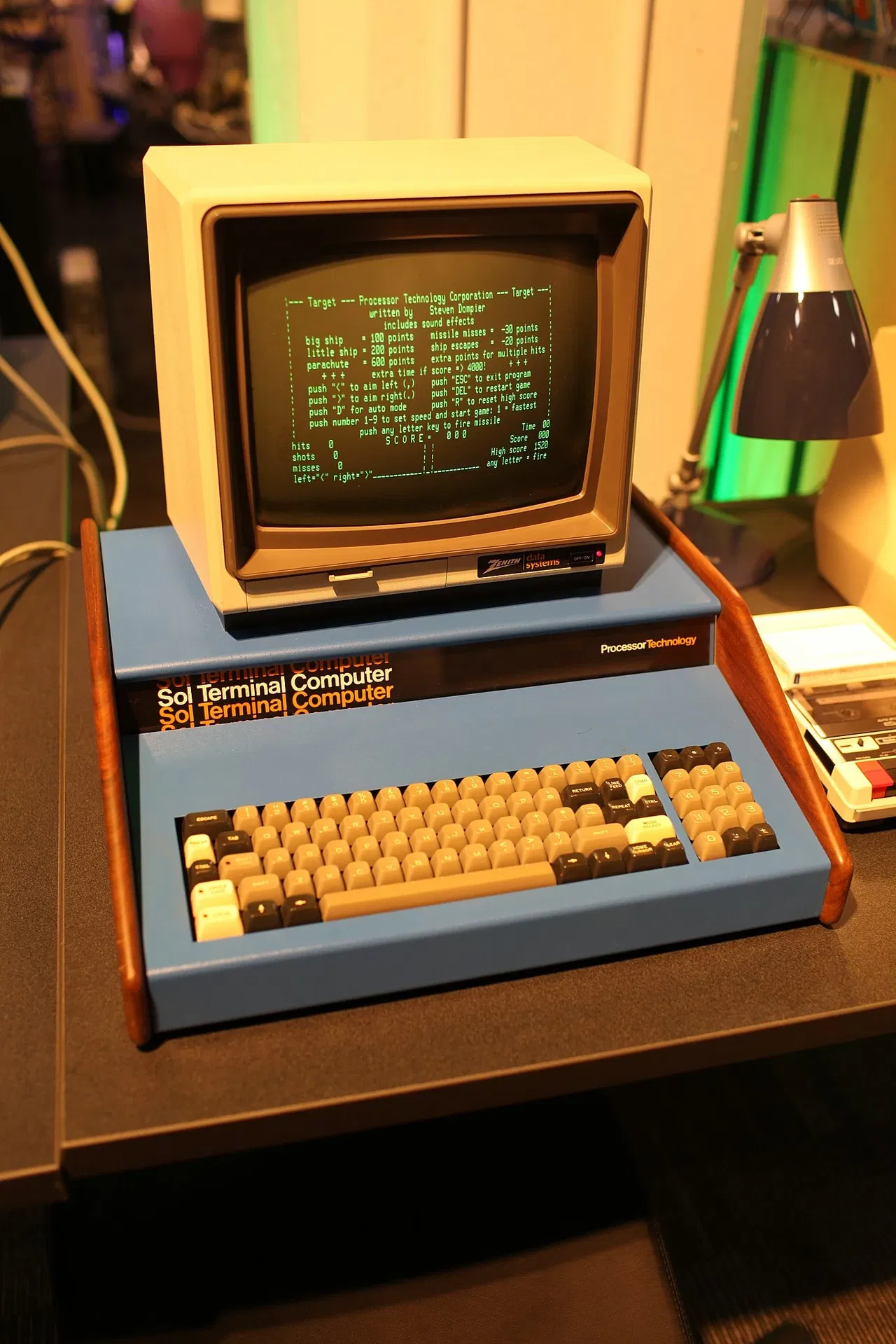The SOL-20 display at Living Computers: Museum + Labs showing a program on screen