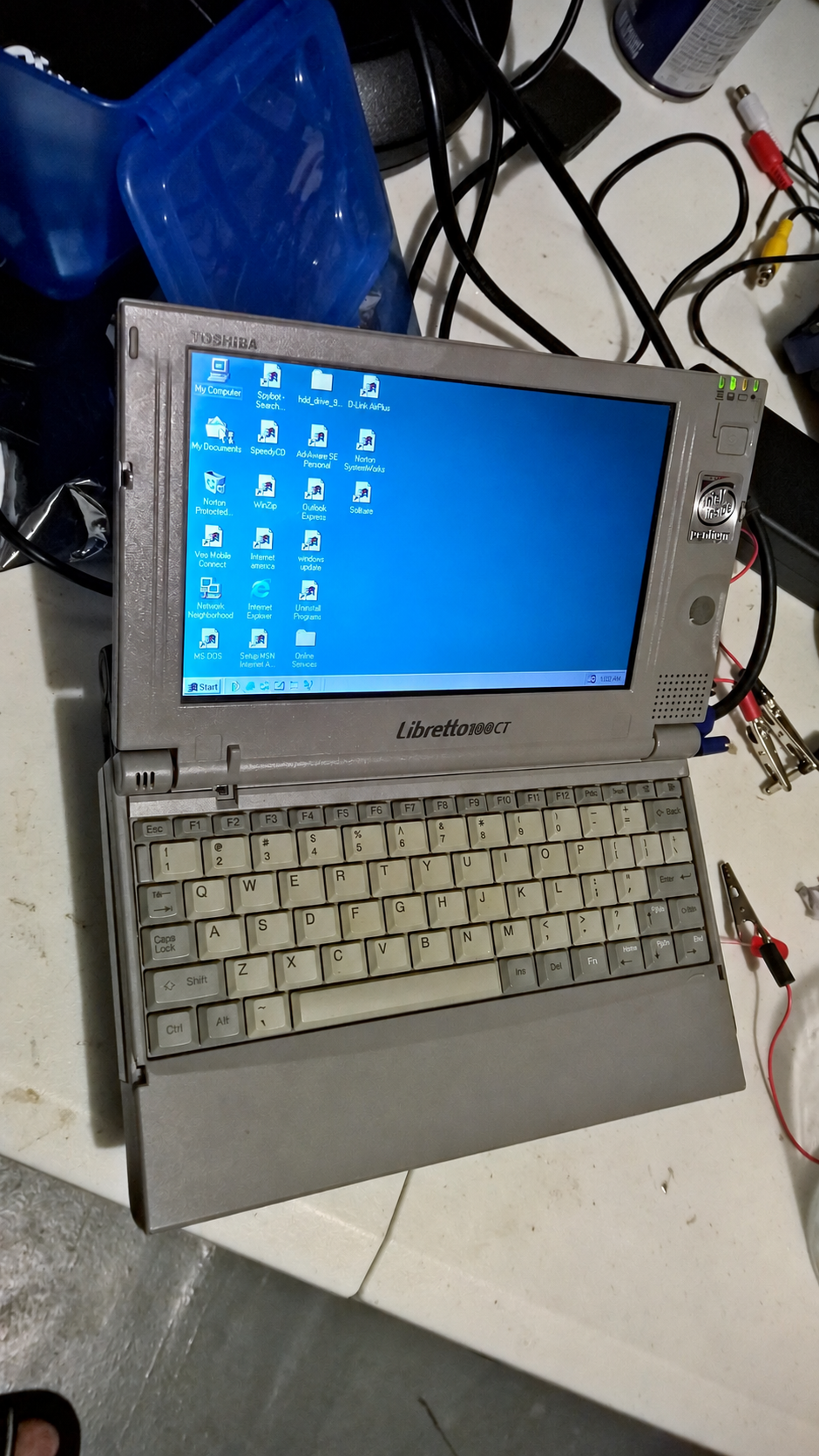 Toshiba Libretto 300 running in the collection